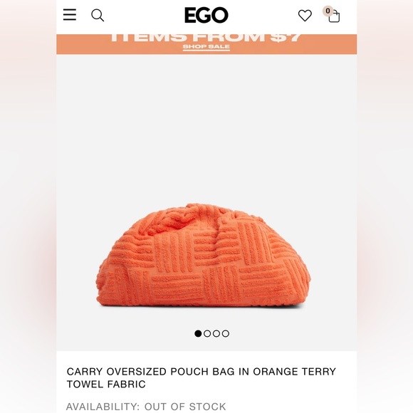 EGO Bags Brand New With Tag Ego Carry Oversized Pouch Bag Orange